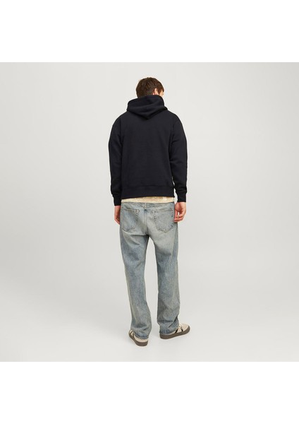 Erkek Sweatshirt Siyah 12256534 Jjelegacy Sweat Hood Noos