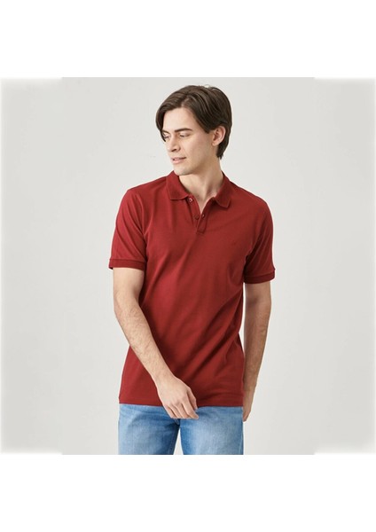 Erkek Bordo Polo Tişört