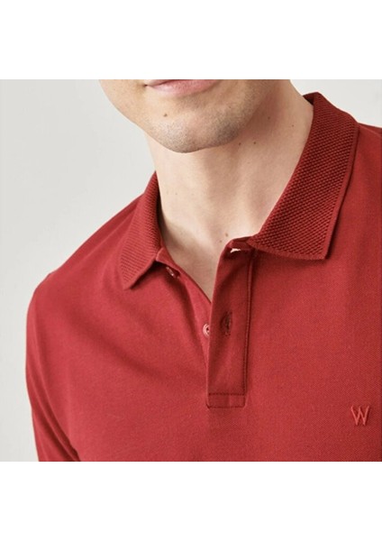 Erkek Bordo Polo Tişört
