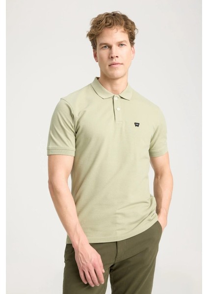 Yeşil - Gri Erkek Polo T-Shirt W7D5K4XX2T37Y Kısa Kollu Polo Tshir