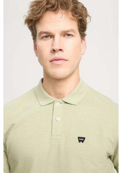 Yeşil - Gri Erkek Polo T-Shirt W7D5K4XX2T37Y Kısa Kollu Polo Tshir