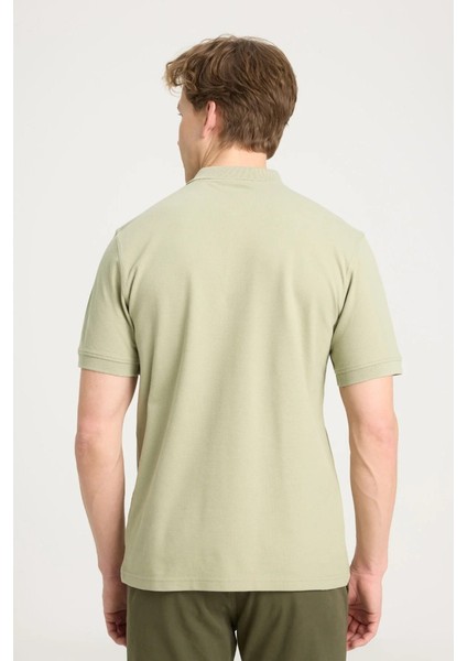 Yeşil - Gri Erkek Polo T-Shirt W7D5K4XX2T37Y Kısa Kollu Polo Tshir