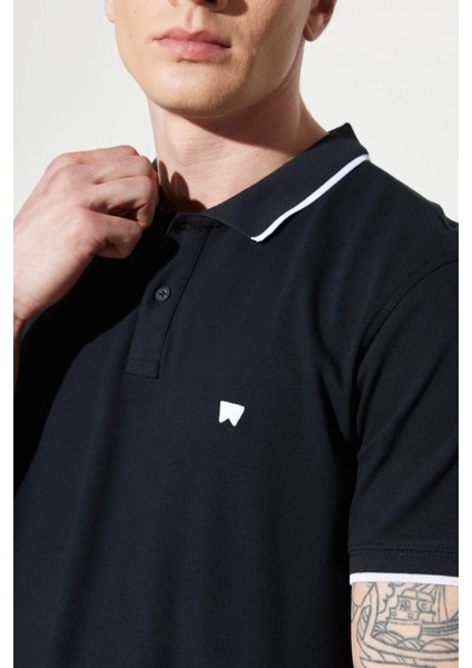 Wrangler Erkek Siyah Polo Tişört