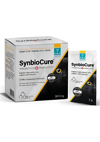Synbiocure Probiyotik ve Prebiyotik Kedi Takviyesi 2 gr 30 Şase