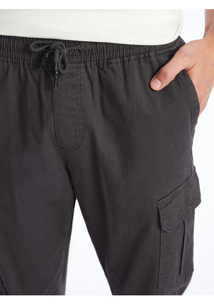 Lcw Casual Antrasit Standart Kalıp Gabardin Erkek Kargo Pantolon modelleri