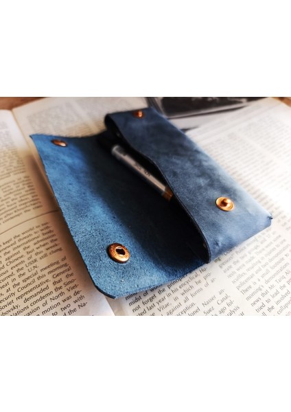 Hakiki Deri Tamamen El Emeği Özel Kalemleriniz Için Kalemlik Kalemkutu (15.5x6.5 ) A814 fırsatları