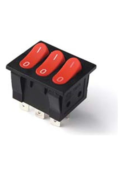 Üçlü Işıksız Anahtar On-Off 6p