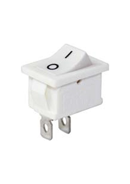 Mini Işıksız Anahtar On-Off 2p Beyaz (10 Adet)