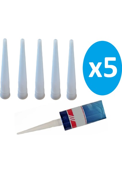 Silikon Mastik Kartuş Ucu - 5 Adet