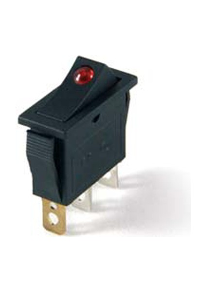 Tekli Dar Nokta Işıklı Anahtar On-Off 3p