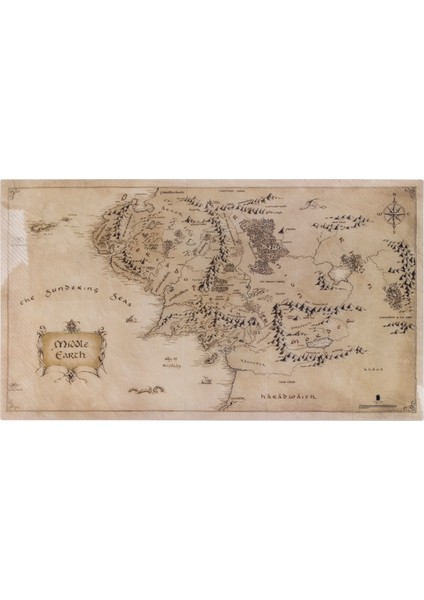 Lord of the Rings - Middle Earth Map Lisanslı Amerikan Servis fırsatları