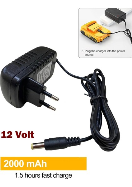 Şarjlı Matkap Için Şarj Adaptörü 12 Volt Li-On Pil Şarj Üniversal 18650 pil için