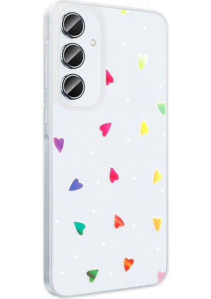 Galaxy A55 Kılıf Şeffaf Figürlü Zore Folk Sert Kapak - Çilek fırsatları