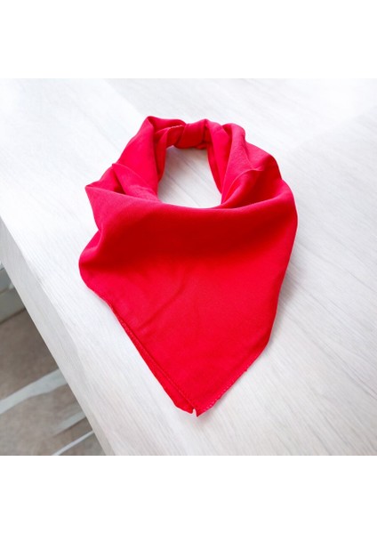 Unisex Kırmızı Renk Çok Amaçlı %100 Koton Bandana