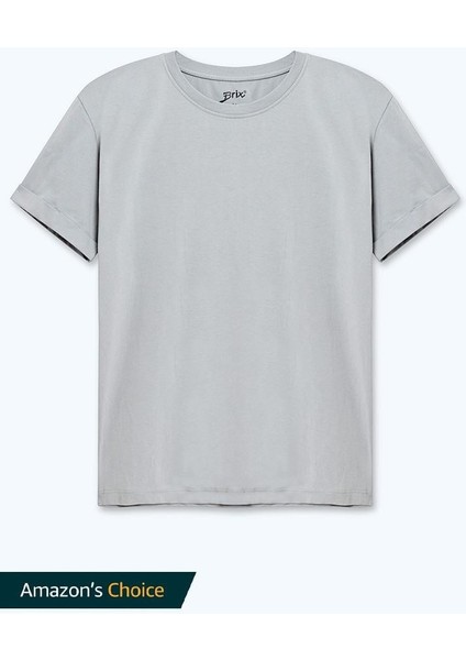 Kadın Kısa Kollu Rahat Kalıp %100 Pamuk T-Shirt Su Yeşili Renk