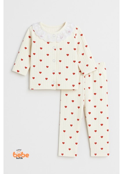 Dantel Yaka Kalpli %100 Pamuk Bebek Pijama Takımı 9-12 Ay Kız Bebek Uzun Kollu Uyku Takımı modelleri