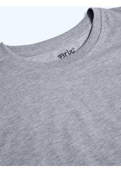 Kadın Kısa Kollu Rahat Kalıp %100 Pamuk T-Shirt Açık Gri Renk fiyatları