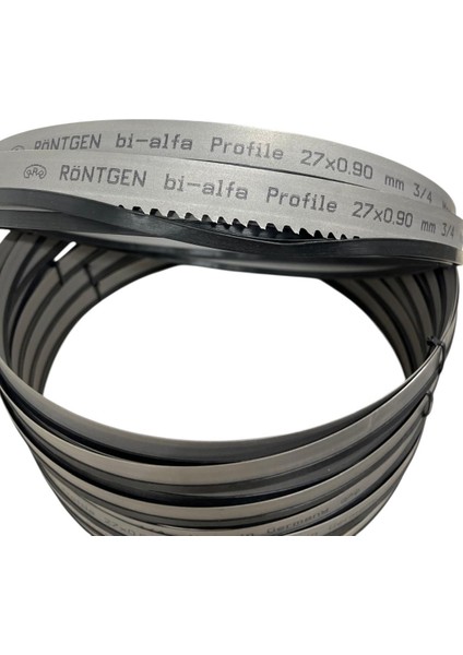 Röntgen 3,66X27X0,9 Bimetal Şerit Testere 4/6 Diş - M-51 Paslanmaz