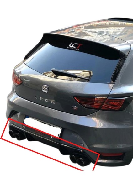 Leon Mk3,5 2018-2020 Sağ Sol Çıkışlı Difüzör (( Parlak Siyah ))
