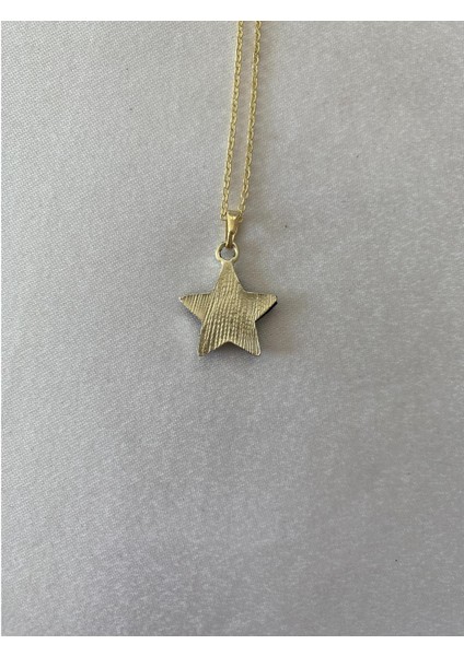 Parlak Taşlı Yıldız Kolye Altın Renk fırsatları
