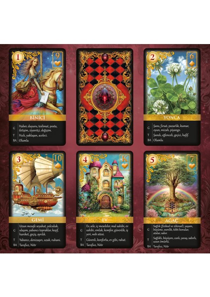 Mistik Düşler Lenormand Destesi / 39 Kart Açıklamalı Deste modelleri