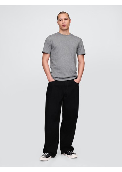 Erkek Gri Jersey Bisiklet Yaka Tshirt