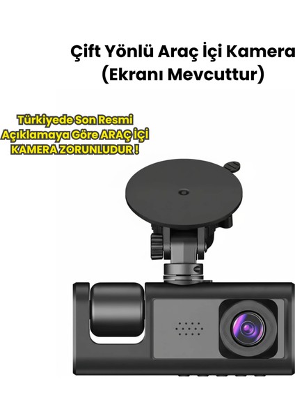 3 Kameralı Araç KAMERASI(2025) Wifi / App /1920P Fhd/ 170° Ultra Geniş Açı/gece Görüş/ G-Sensörü fiyatları