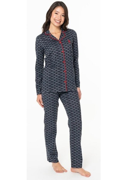 U.s Polo 20144 Bayan Uzunkol Pijama Takımı modelleri