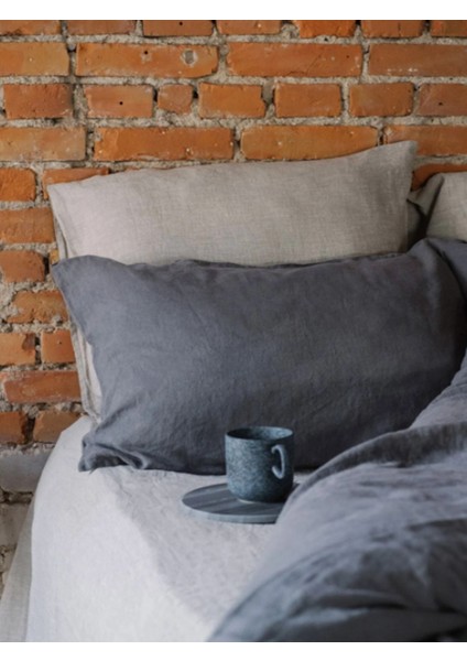 Koyu Gri Yastık Kılıfı 2'li Set 50X70 cm fiyatları