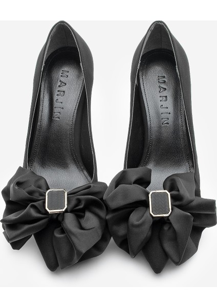 Kadın Stiletto Fiyonklu Tokalı Topuklu Ayakkabı Zalus