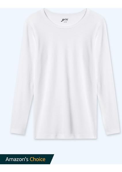 Erkek Çocuk Uzun Kollu T-Shirt Beyaz Renk