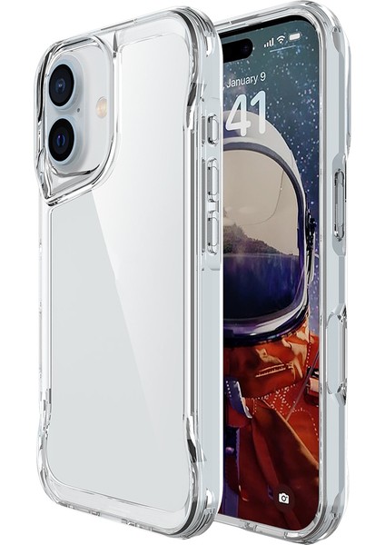 Apple iPhone 17 Uyumlu Kılıf Darbe Emici Kamera Korumalı Kenar 2.0mm T-Max Arka Kapak Şeffaf modelleri