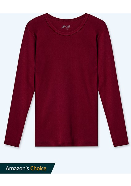 Erkek Çocuk Uzun Kollu T-Shirt Bordo Renk