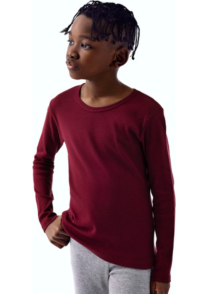 Erkek Çocuk Uzun Kollu T-Shirt Bordo Renk fiyatları