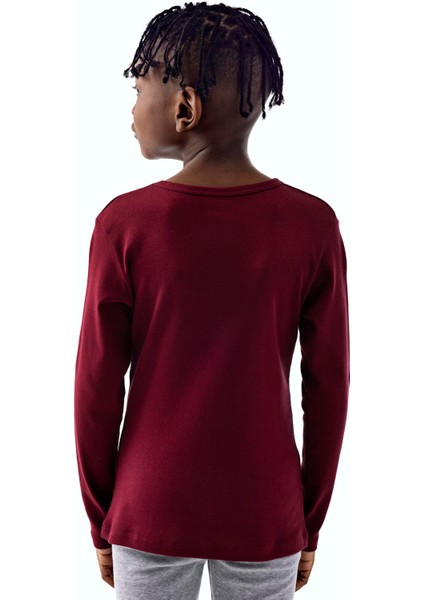 Erkek Çocuk Uzun Kollu T-Shirt Bordo Renk modelleri