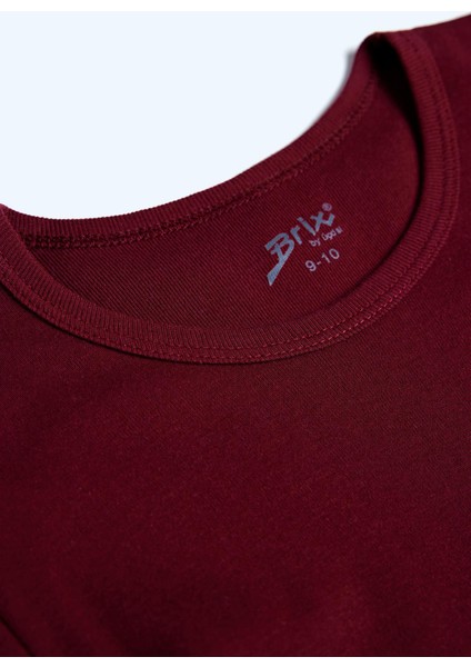 Erkek Çocuk Uzun Kollu T-Shirt Bordo Renk fırsatları