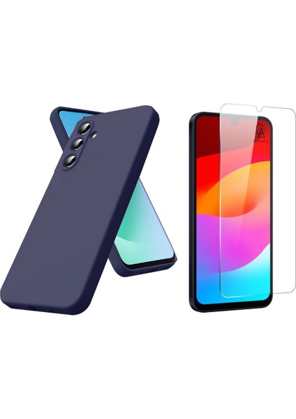 Samsung Galaxy A17 ile Uyumlu Kılıf Esnek Premium Telefon Kılıfı ve Temperli Cam Ekran Koruyucu