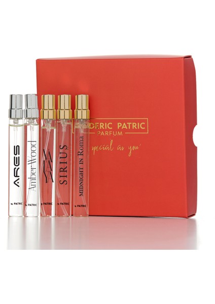 10 ml Kırmızı Discovery Set (Ares-Amberwood-Valaya-Sirius-Roma)