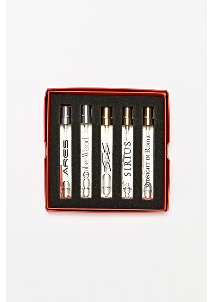 10 ml Kırmızı Discovery Set (Ares-Amberwood-Valaya-Sirius-Roma) fiyatları