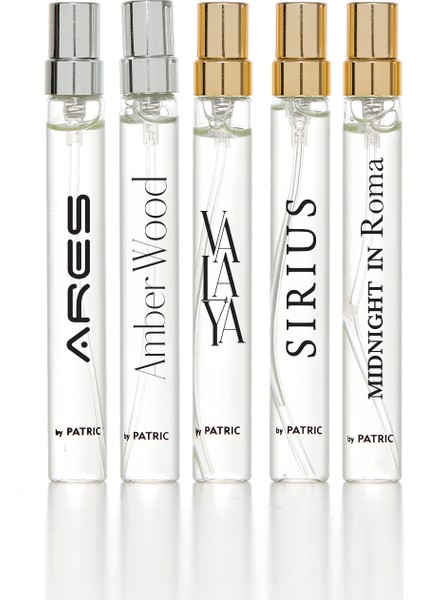 10 ml Kırmızı Discovery Set (Ares-Amberwood-Valaya-Sirius-Roma) modelleri