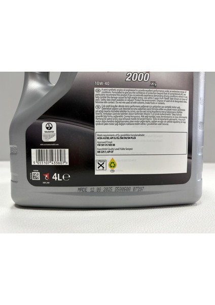 Super 2000 X1 10W-40 4l Motor Yağı (Üretim Tarihi 2025) fiyatları