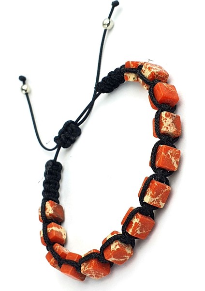 Doğal Akik Taşlı El İşi şambala bileklik