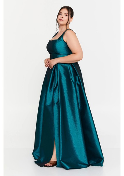 Kadın Büyük Beden Kalın Askılı A Kesim Maxi Abiye Elbise 8391 Petrol fiyatları