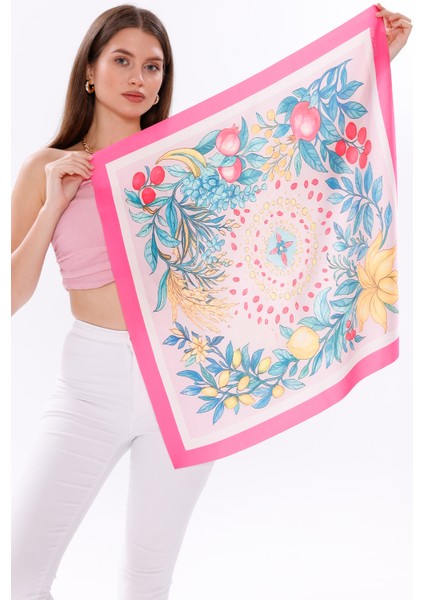 Tropikal Rüya Model Fular Bandana Şal Estascarf 70X70 cm