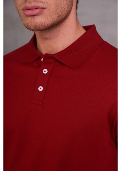 Erkek Slim Fit Pamuklu Yumuşak Doku Nefes Alan Kumaş Yakalı Tişört indirimleri