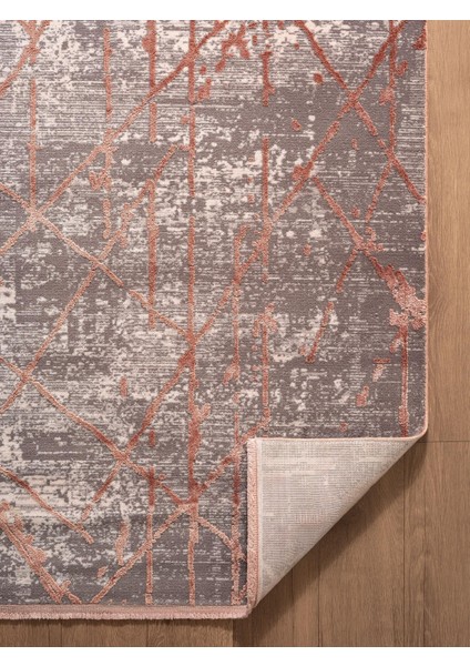 Art AT005P Gül Rengi Halı Modern Desen Triko Akrilik Viskon Boyama Yüksek Sıklık Ipek Serisi indirimleri