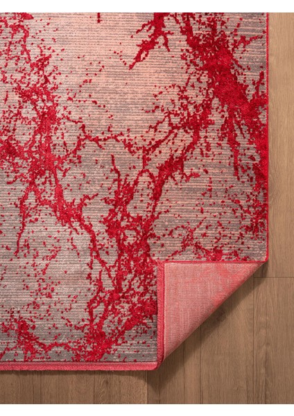 Art AT003J Kırmızı Halı Modern Desen Triko Akrilik Viskon Boyama Yüksek Sıklık Ipek Serisi indirimleri