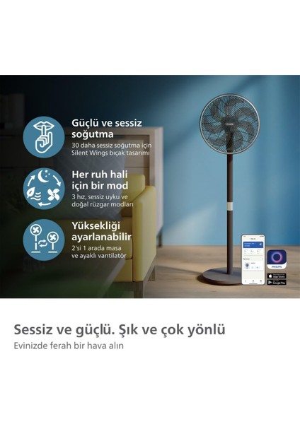 Dayanıklı Sessiz Güçlü Ayaklı Fan 3000 Serisi CX3550/01 fiyatları