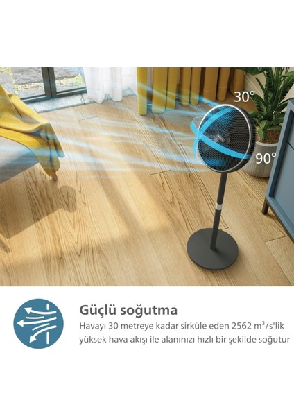 Dayanıklı Sessiz Güçlü Ayaklı Fan 3000 Serisi CX3550/01 modelleri