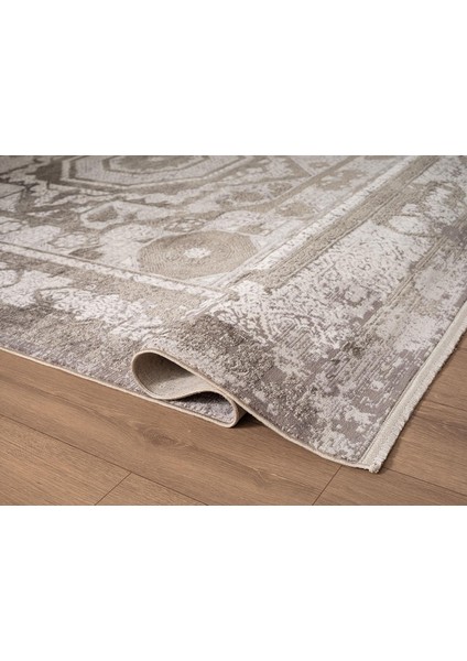 Art AT004G Gri Halı Modern Desen Triko Akrilik Viskon Boyama Yüksek Sıklık Ipek Serisi modelleri